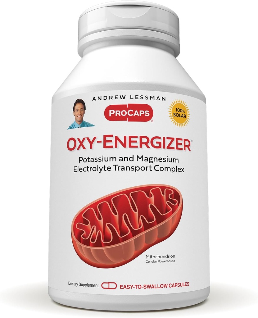 ANDREW LESSMAN Oxy-Energizer 60カプセル - 最適なセルラーエネルギー生産をサポートする2つのバイタル電解液鉱物カリウム-Magnesiumアスパラギン酸コンプレックスの組み合わせ。 添加剤なし