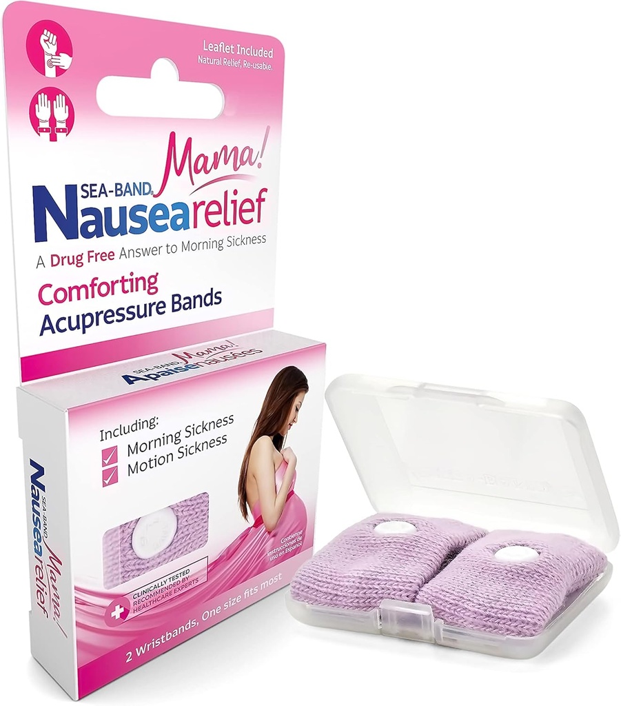 朝の病気のための海の砂浜の反吐き気の Acupressure のリストバンド、色の 5 月 Vary のパック 2