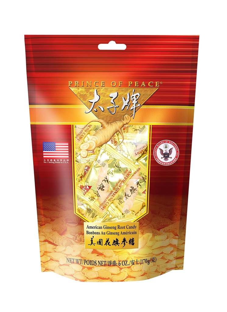 平和アメリカのジンセンルートキャンディの王子(6oz)