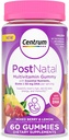 Centrum Postnatal Multivitamin Gummies with Biotin and DHA, 混合ベリーとレモン味 - 60 カウント、30 日の供給