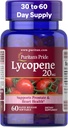 Puritan's Pride Premium Lycopene 20mg、Prostate、Antioxidant、心の健康および全面的な健康サポートのための栄養補助食品、1か月の供給、60急速な解放Softgels