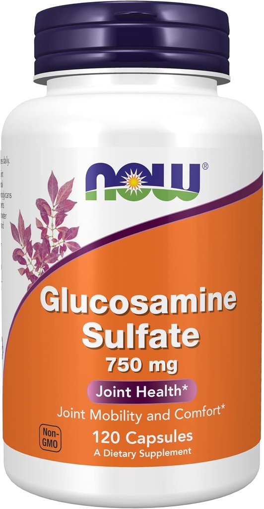 NOWの食糧補足、グルコサミン硫酸塩750のmg、ULの食事療法の補足の証明、120のベジのカプセル