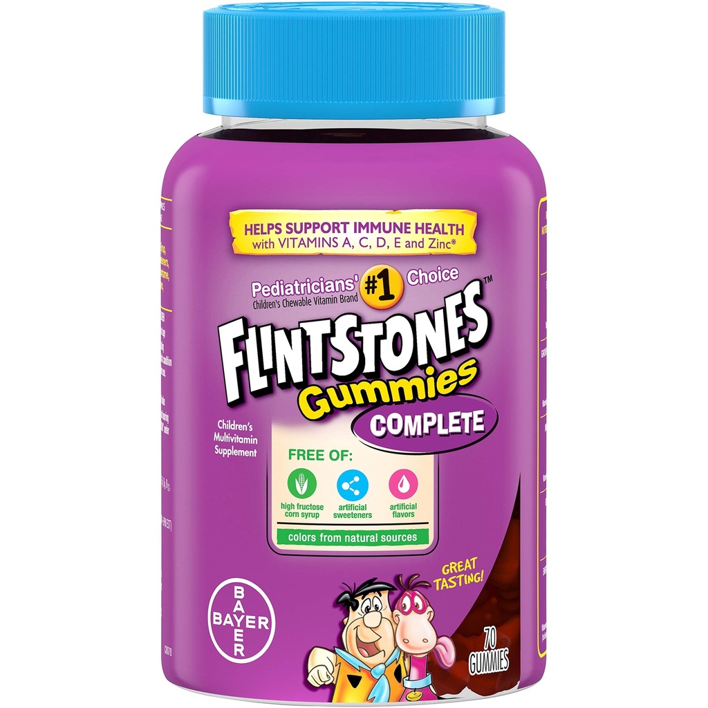 Flintstonesの子供の完全なMultivitaminのグミー、70の計算