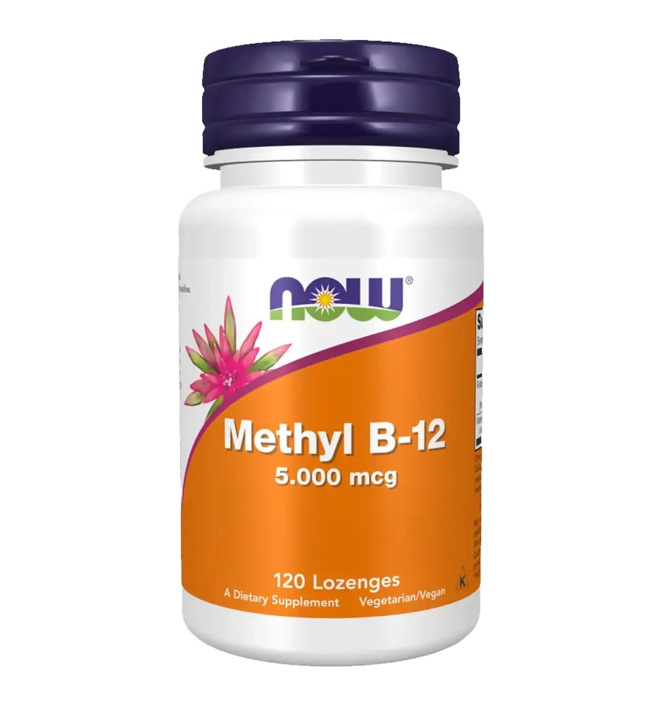 NOW食品メチルB12 - メチルコバラミンプラス葉酸 - 5,000 MCG (120 Lozenges)