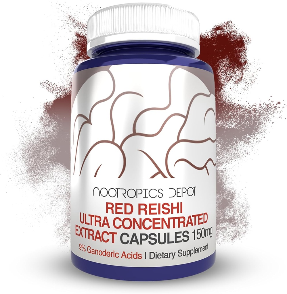 ノトropicsデポレッドレイシマッシュルームカプセル | 9% ガノードリン酸 | 150mg | 180カウント