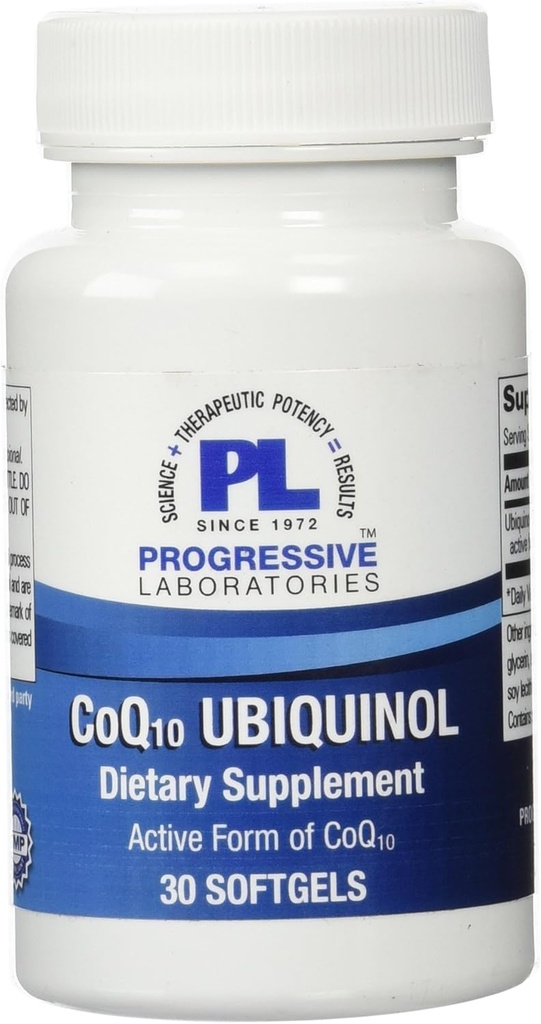 プログレッシブラボCOQ10 Ubiquinolサプリメント、30カウント
