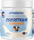 Vitamatic Bovine Colostrum 30% IgGパウダー - Gut Health、美容、筋肉の回復、免疫サポートのためのサプリメント - 簡単に混合 - 60グラム(30のサービング、非風味)
