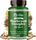 きのこの複雑なカプセル、13-in-1のきのこの補足、ライオンのマネ、Reishi、Cordyceps、及び多くは焦点、明快さおよび記憶、エキスの補足、1か月の供給、60の計算を促進します