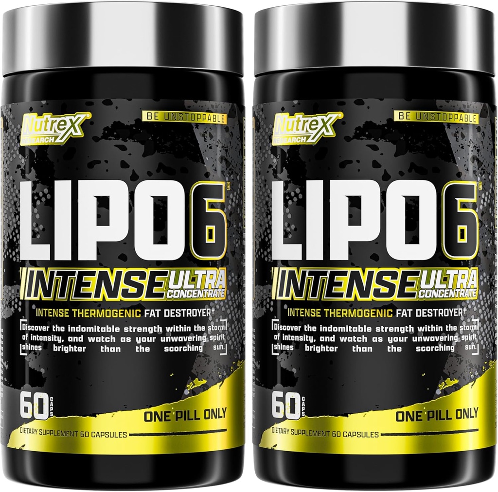 Nutrex Research Lipo6 ブラックインテンセント超濃縮Thermogenic Belly脂肪バーナー男性と女性のために | ダイエット減量サプリメントと食欲抑制剤 | 2のパック