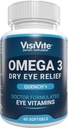 Omega 3はEPAおよびDHA - VisiViteの乾燥した目の救助Quench+と目の補足を乾燥します オメガ3サプリメント - オメガ3魚油で作られたドライアイビタミン - 60Softgels。