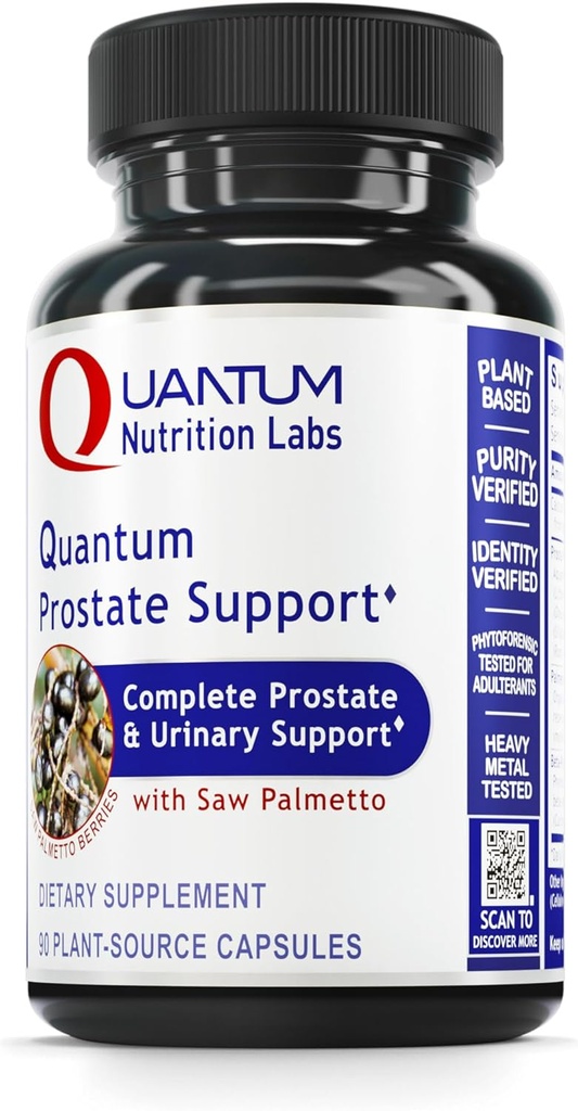 Quantum Nutrition Labsの前立腺サポート - 男性、前立腺の健康フォーミュラ、有機ソーパルメットと天然サプリメント - 90ベジタリアンカプセル