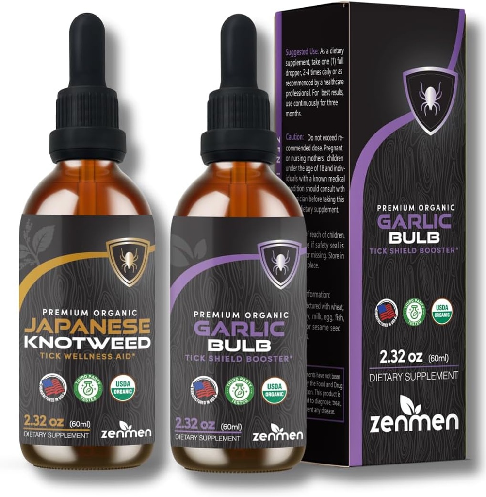 ゼンメン 免疫 サポート バンドル: 日本語 Knotweed と ニンニク Tinctures
