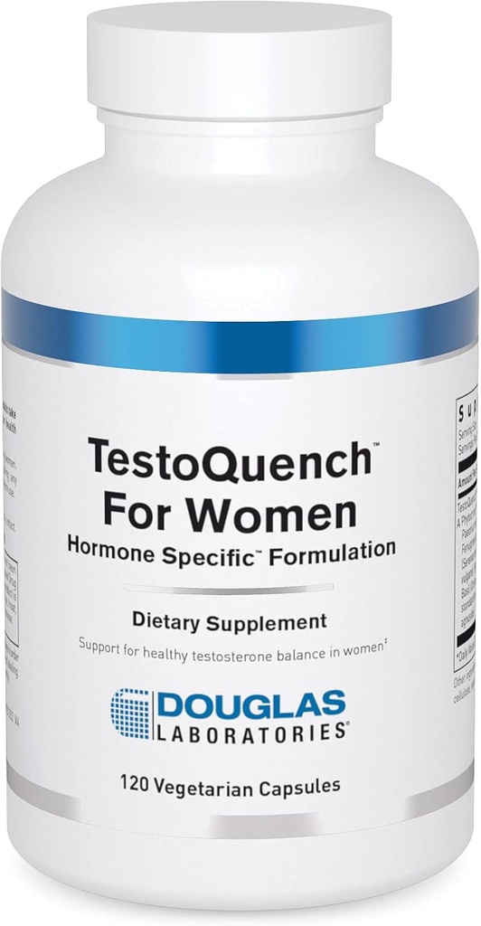 Douglas Laboratories TestoQuench for Women - 記憶、皮膚、髪、心の健康のサプリメント* - ソーパルメット、聖バジル&フェンネル種子 - 120 ベジタリアンカプセル