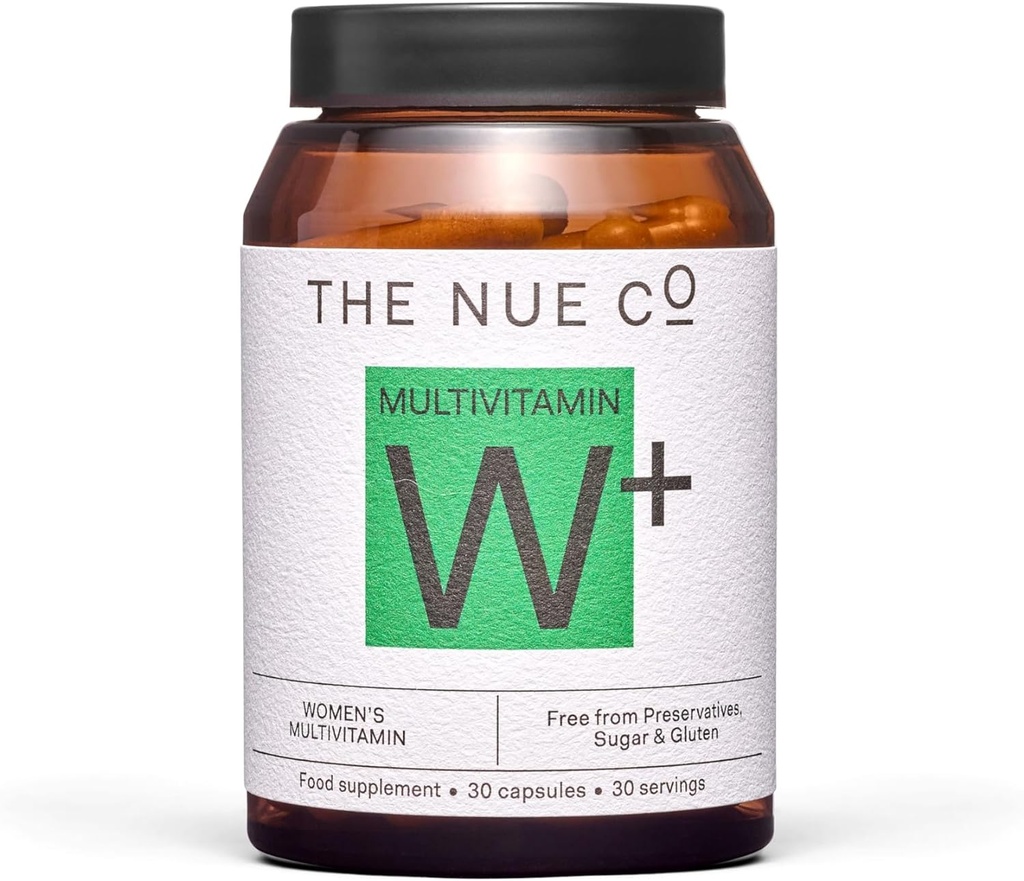 The Nue Co. Women's MULTIVITAMIN Supplement- Supports Energy, Immunity, Focus, Vegan, Gluten Free, 30 Capsules