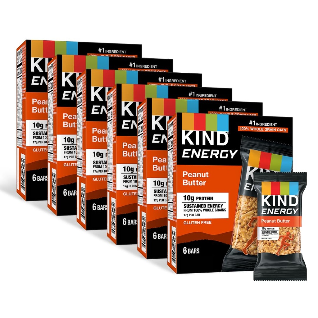 KINDエネルギーバー、ピーナッツバター、ヘルシースナック、グルテンフリー、10gタンパク質、36カウント