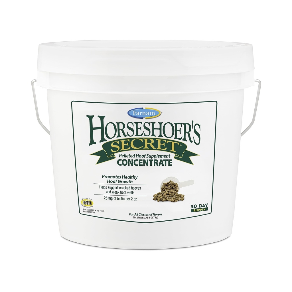 Farnam Horseshoerの秘密の餌を付けられたHoofの補足の濃縮物、25 mgの経済的な方式。 1 ozあたりのバイオチンの。 サービング、3.75ポンド。、30日の供給