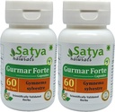 グルマー フォルテ カプセル 500 mg. 60 ベジ. カプセル | グドマー (Gymnema Sylvestre) 男性と女性のための抽出カプセル | アーユルヴェーダ ハーブ サプリメント/救済 | 10:1 フォルテ (2 ボトル 60 カプセル)