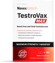 Novex Biotech TestroVax MAX – 毎日のテストステロンマルチビタミン - テストステロンをブースティングし、強度を高めるためのサプリメント, 60 Ct