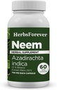 Herbsforever NeemカプセルのAzadirachtaのインディカの皮の補足60のベジーのカプセル