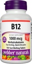 WebberナチュラルビタミンB12 1000 mcg、150カウント、高速解体錠、エネルギー代謝、免疫および心臓の健康、ベジタリアン式、150日の供給のためのビタミンサプリメントサポート