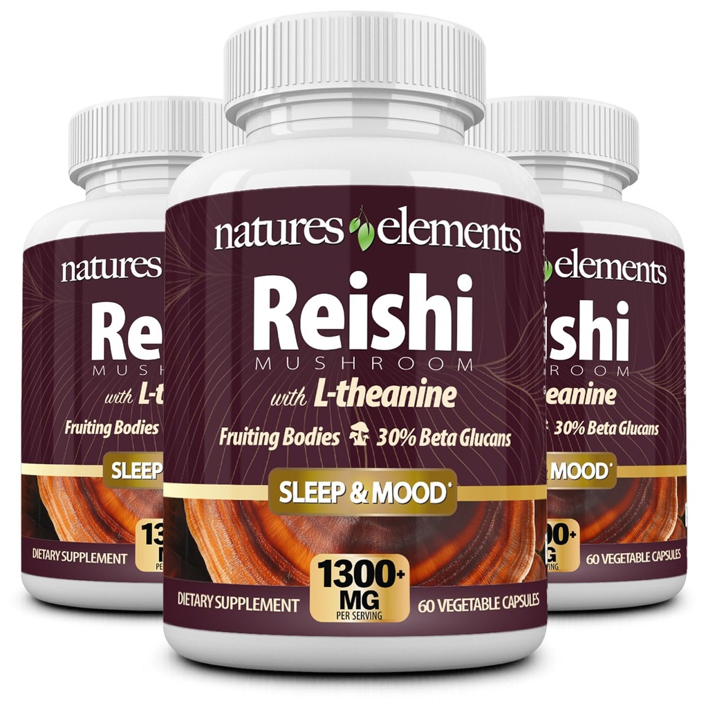 Reishiキノコエキス - 10:1濃度 - 1000mg - 60錠 - 3のパック - 免疫サポート - ベジタリアンセーフ -グルテンフリーグルテン - Ganoderma Lucidum