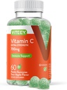 大人のためのViteeyのChewableビタミンCのグミ - 700mgの余分強さの免除サポート補足-ビーガン、グルテンフリー- 60の計算