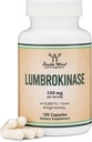 Lumbrokinase酵素サプリメント - 120カプセル(最大活性10,000 FU / Gram) サービングあたり150mg(非フィラー、非GMO、グルテンフリー)、二重木材による心血管および血循環サポートのための