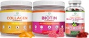 生命の海洋のコラーゲン、Biotin、及びビーガンコラーゲンの束を浄化して下さい、毛皮および釘のためのグミー(バルク- 90の咀嚼)、接合箇所の心配のビタミン、免疫サポート、美、Detox及び清潔は、カプセル、丸薬を取り替えます