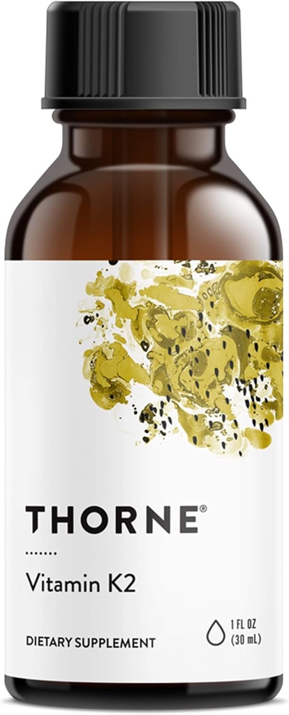 THORNE - ビタミンK2液体(1滴あたり1mg) - 心と骨のサポートのための濃縮ビタミンK2サプリメント* - グルテン、酪農場&大豆フリー - 1 Fl Oz