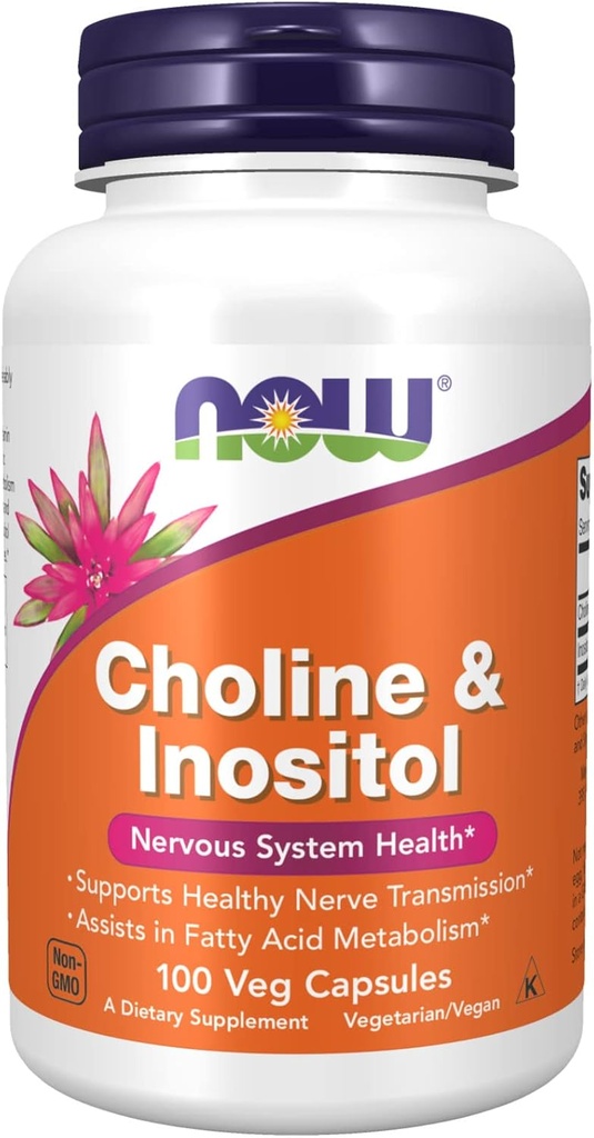 Choline & Inositol, 500 mg, 100 Caps by Now Foods (Pack of 6)