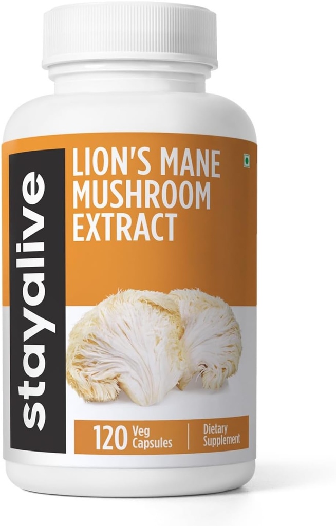 生きているライオンのマネの補足のカプセル1000mg、30:1のエキスw/ベータ グルカン、100%のフルーツ ボディ、人および女性のための純粋なライオンのマネの粉、120の丸薬、非GMO及びグルテンフリーのマッシュルームの補足を維持して下さい