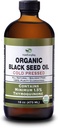 オーガニックブラックシードオイル - USDA認定コールドプレスガラスボトル1.5% Thymoquinone 3X強度トルコブラックCumin Nigellaサティバ非GMO 100%純粋なブラックシードオイル(32ozガラス(2X16)ボトル)