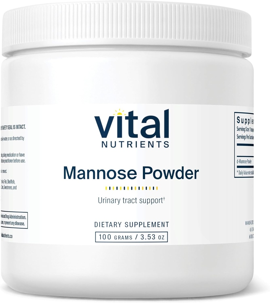 Vital Nutrients Mannose Powder 100g | ビーガンD-Mannoseサプリメント 尿路と膀胱のサポート | グルテン、酪農、大豆フリー | GMO | 50 サービング