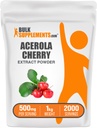 BulkSupplements.com Acerolaチェリーエキスパウダー - 天然ビタミンCサプリメント、Acerolaチェリーパウダー - ビーガン&グルテンフリー、給食当たり500mg、1kg(2.2ポンド)(パッケージ1)