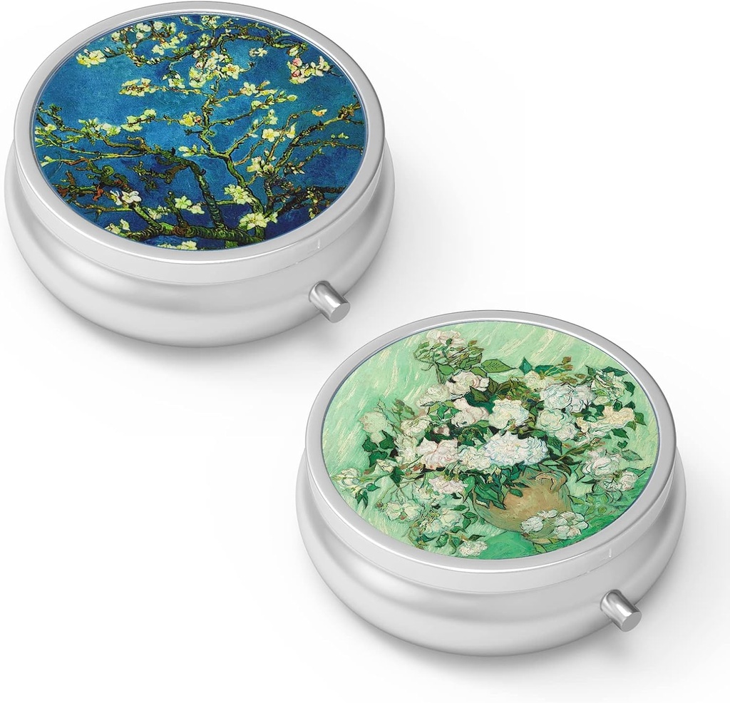 丸薬箱3のコンパートメントの小さい丸薬の箱、ポケットのために携帯用かPurseの丸薬のオルガナイザーの丸薬の容器のホールダー2PCS)