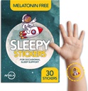 AVEELA Sleepy Stickers Melatonin Free for Kids and 大人(30パック) 子供のための睡眠パッチ、自然&砂糖無料。 より良い眠りのためのカルムパッチ