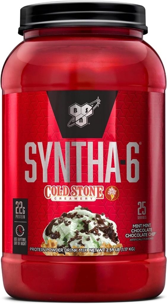BSN Syntha-6の乳蛋白質の粉、冷たい石のクリーマー-ミントのミント チョコレート チップの味、Micellarのカゼイン、ミルクの蛋白質の隔離された粉、25のサービング