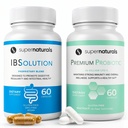 IBSolutionの腸の健康の束-すべての自然な腸の健康サポート及び優れたProbiotics w/ 40の鋼片 CFUは不規則な腸、膨満、便秘、ガス、腹痛- 2のパック(120の帽子)を支えます