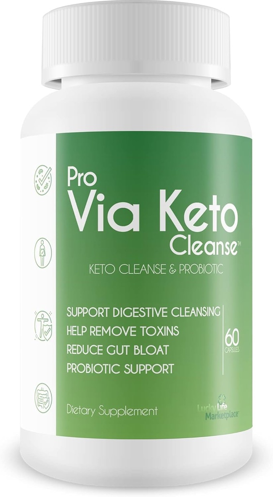 Pro Keto Cleanse - 毒素と不純物を取り除きます - 植物ベースの自然ケトクレンジングとプロバイオティックサポート - 消化洗浄をサポート&削減ガットブラート - エイド廃棄物除去&解毒
