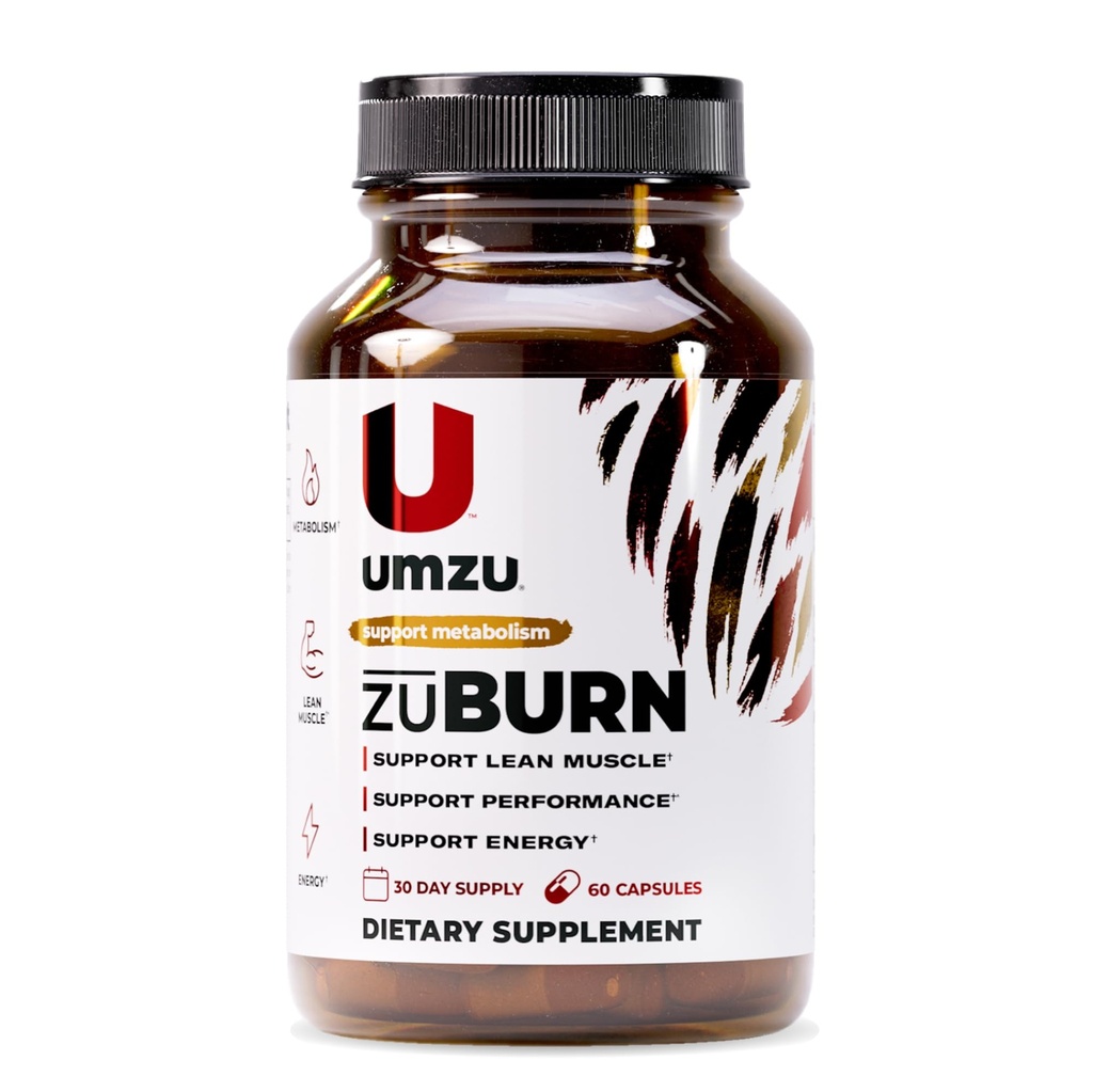 UMZU ZuBurnエネルギーサポートサプリメント - 30日の供給 - カフェイン、ミトバーン、カプシマックス、パラダイスの穀物、B6&B12 - 毎日エネルギー、フォーカス&アクティブライフスタイルをサポート - cGMP、米国組み立て