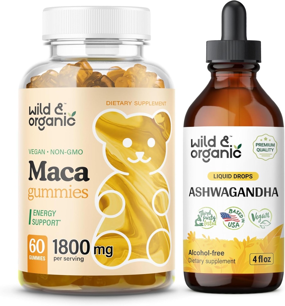 ワイルド&オーガニックマカルートグミー&アッシュワガンダチンチャー4 fl oz