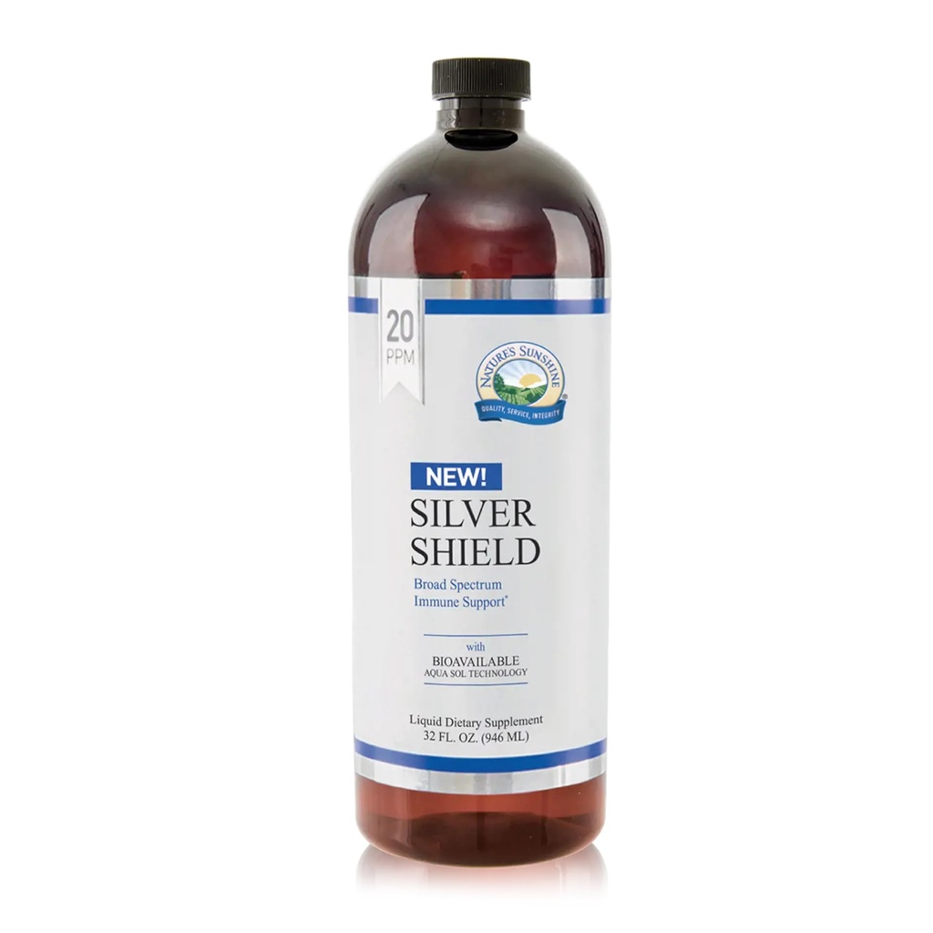ネイチャーズ サンシャイン シルバー シールド リキッド 32 Fl Oz | アクア ソル テクノロジーによるコロイド シルバー リキッド 免疫サポートと保護を提供