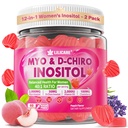 女性のためのイノシトールグミー + シャステベリー, ミオイノシトール & D-Chiroイノシトール 2000 mg + 50 mg 理想 40:1 メチル化された B12 と Folate の比率, コリン, マグネシウム, 全体的な健康のためのビタミン D3, パック 2
