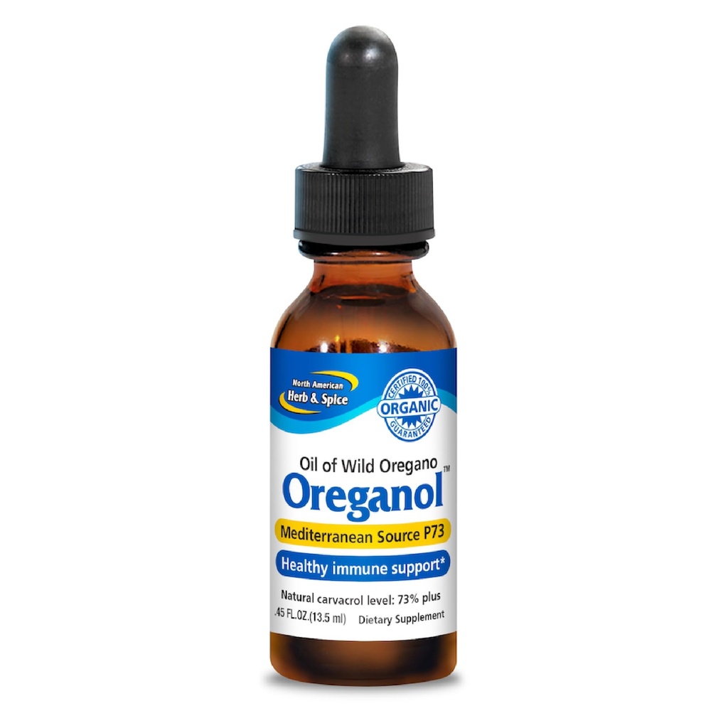 NORTH AMERICAN HERB & SPICE Oreganol - 0.45 fl. oz. - 加工されていない、ワイルド、有機オレガノオイル - 地中海ソースP73 - 非GMO - 194 サービング
