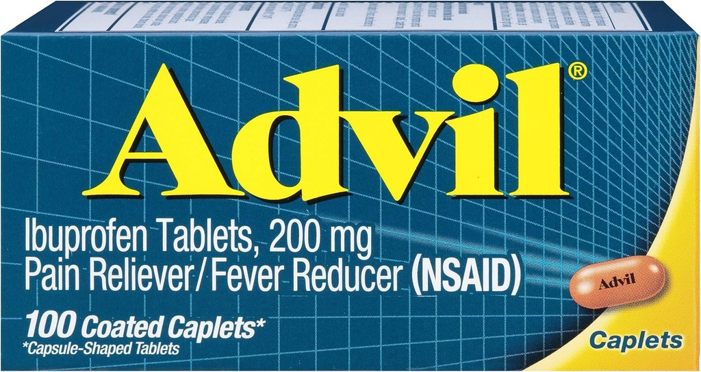 Advilの上塗を施してあるタブレットの痛みのRelieverおよび熱く減力剤、Ibuprofen 200mg