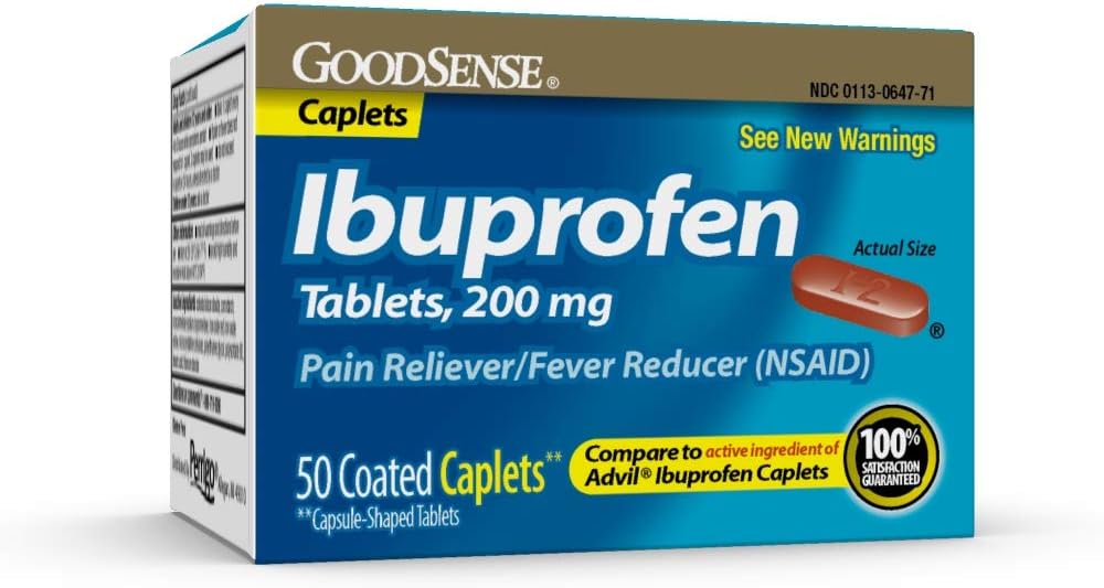 GoodSense Ibuprofenの痛みのReliever/Feverの減力剤のカプレット、200のmg、50の計算