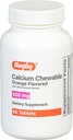 Rugby 500mg Calcium Chewable Tablets - Dietary Supplement - Orange Flavored - 60 Count (1 Pack)