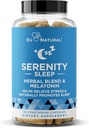 Serenity Sleep Natural Sleep Aid – Potent Blend of Magnesium, Valerian Root and Melatonin – Natural Sleep Aid – Non-Habit-Forming Way to Relax and Get a Good Night’s Sleep – 60 Vegan Soft Caps