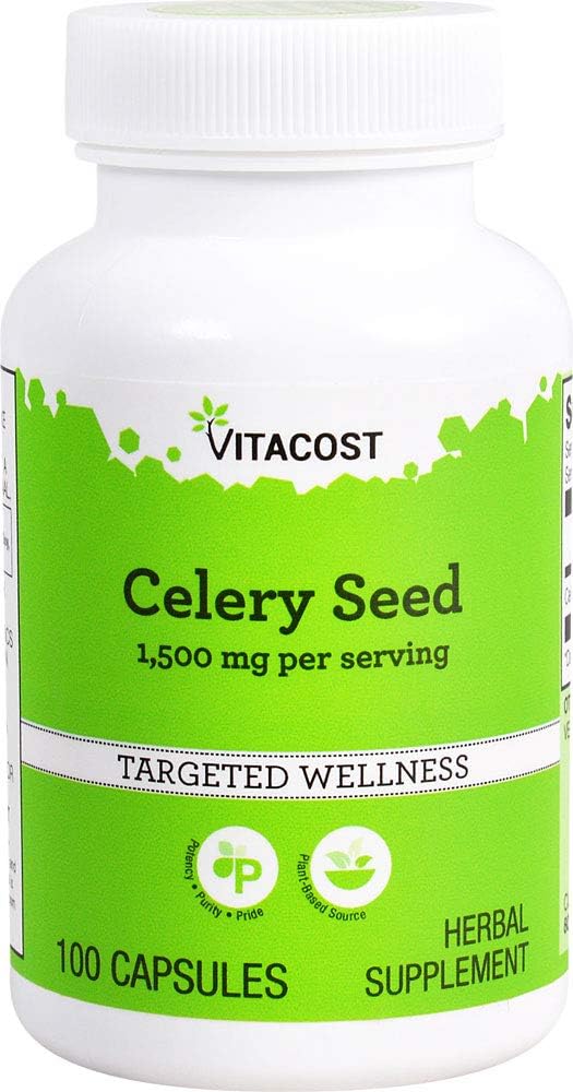 Vitacost Celery Seed -- 1,500 mg per serving - 100 Capsules