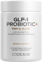 Codeage GLP-1 Probiotic+ - Live Probiotics Akkermansia, Clostridium, Bifidobacterium, Chicory Inulin Probiotic, Prebiotics & Postbiotics Supplement - 500 Million AFU, 3-Month Supply - 90 Capsules